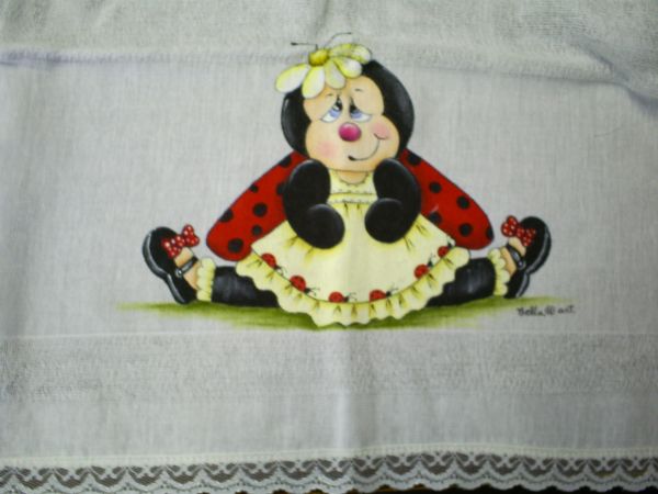 Fralda de boca (Joaninha)